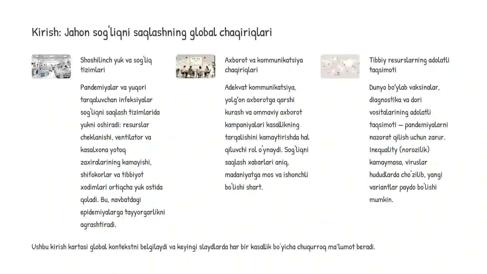 COVID-19, Gripp, Gepatit va OIV/OITS: XXI asr muammolari 2