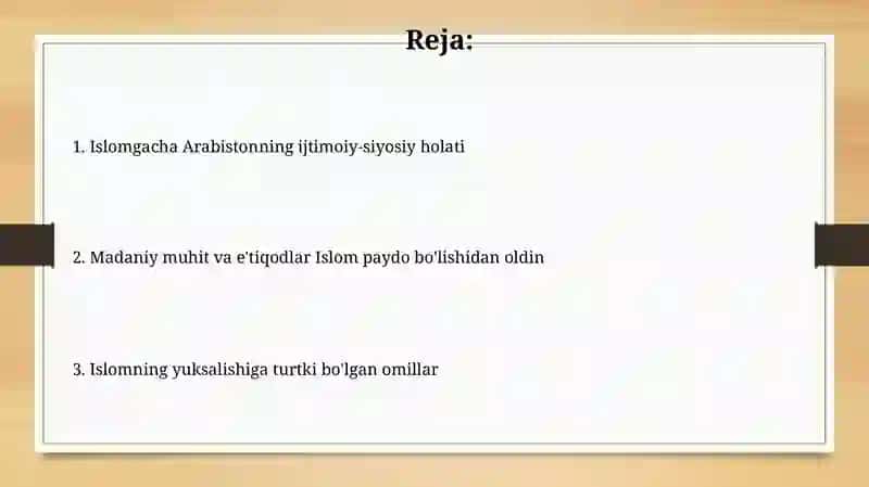 Islom dinining paydo bo‘lishidagi ijtimoiy-siyosiy va madaniy sharoitlar 2