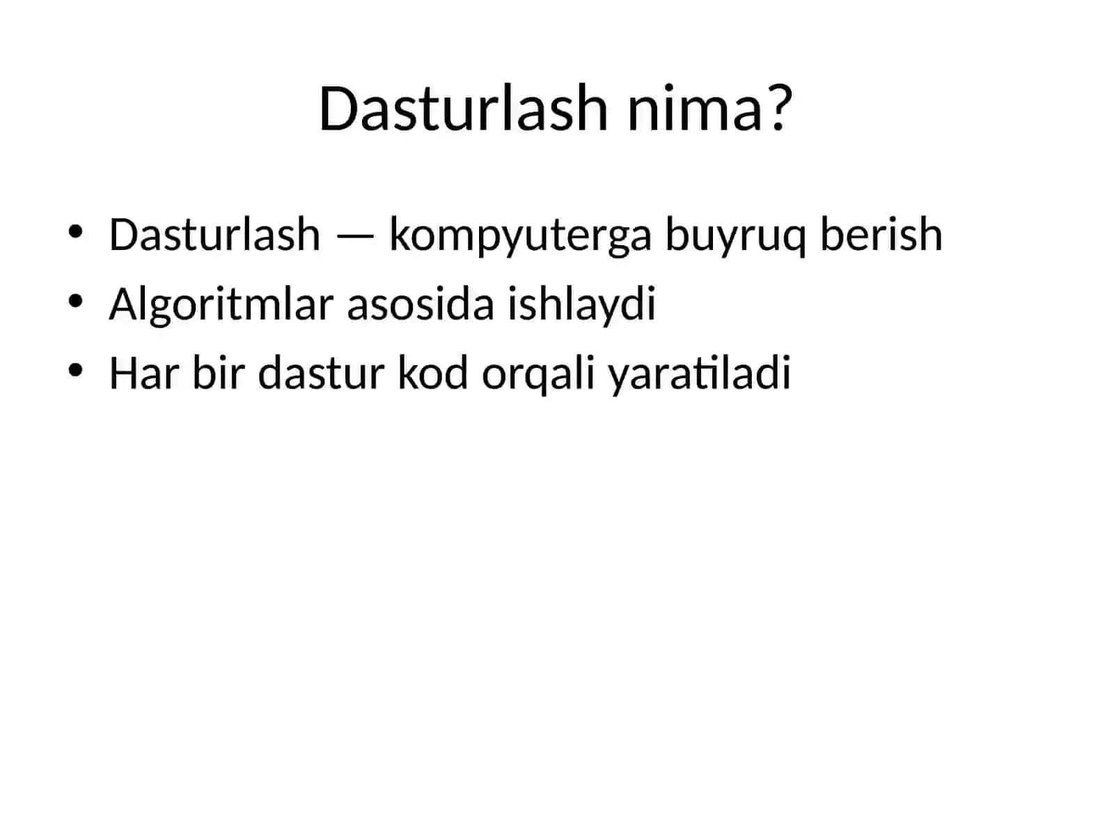 Zamonaviy dasturlash tillari va texnologiyalari 2
