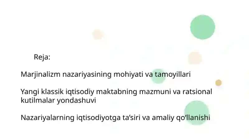 Marjinalizm va yangi klassik holat 2
