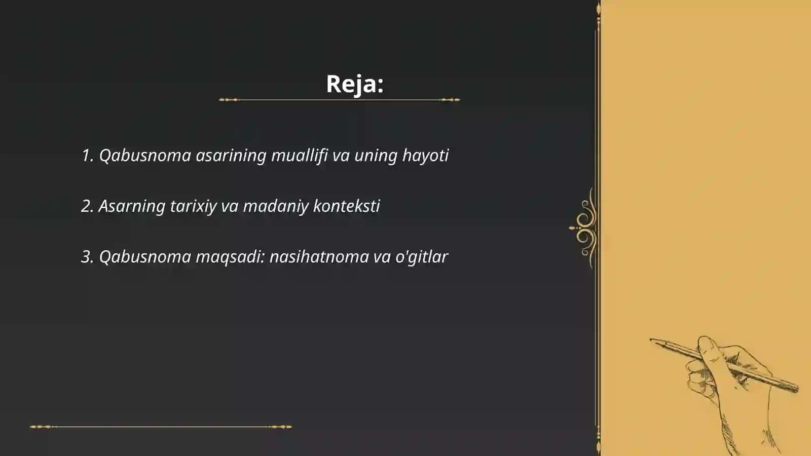 "Qabusnoma" asari 2