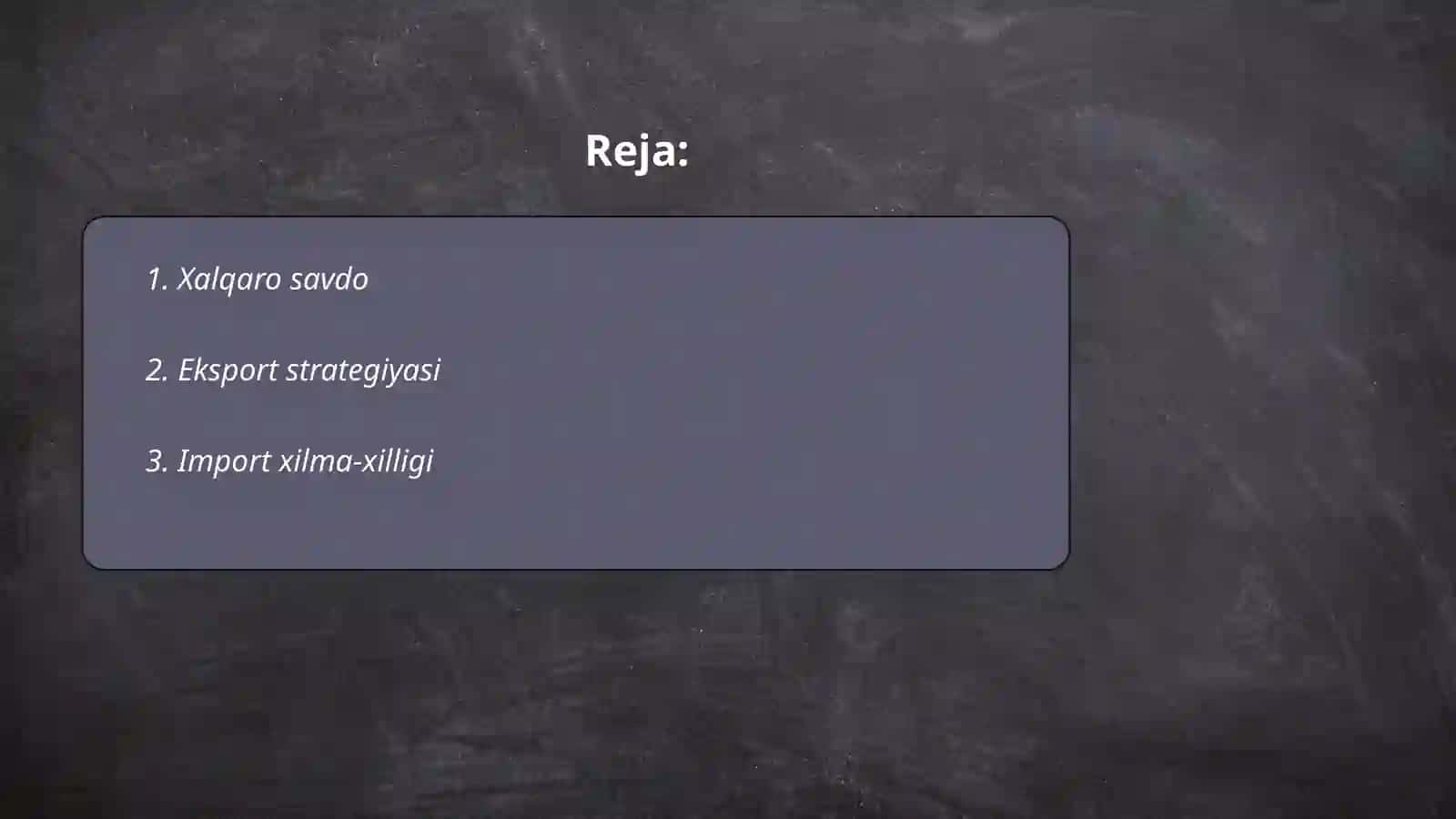 Xalqaro savdo 2