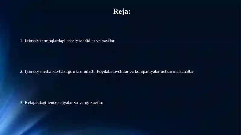 Ijtimoiy tarmoqlardagi asosiy tahdidlar va xavflar 2