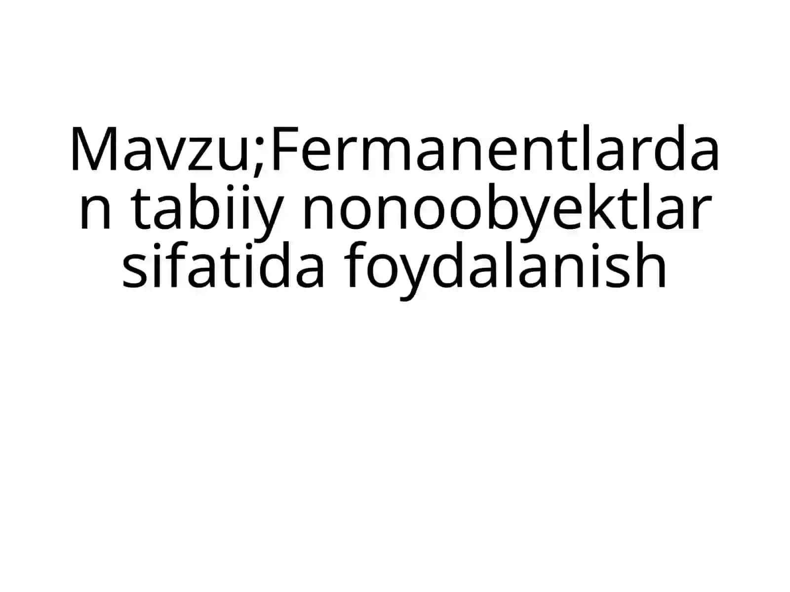 Veterinariyadan oʻbixat ekologiyalar 2