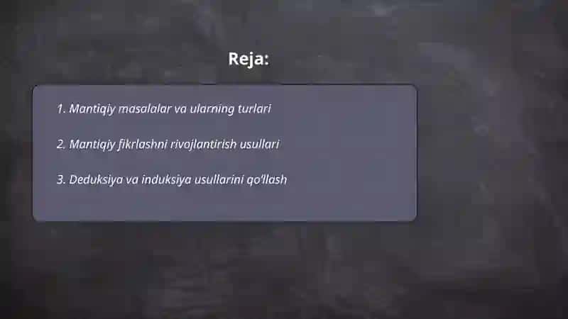 Mantiqiy masalalar ustida ishlash 2