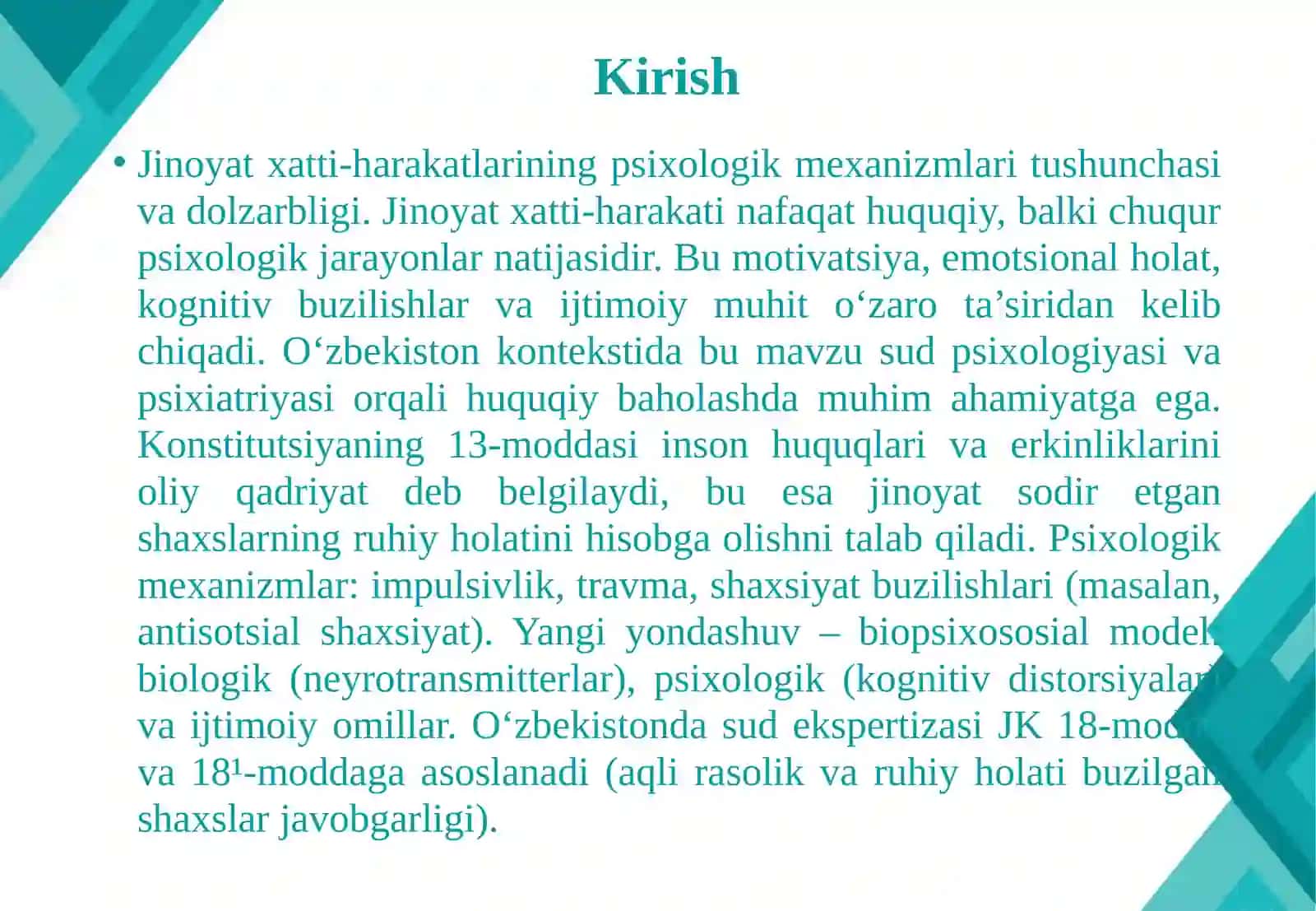JINOYAT XATTI-HARAKATLARINING PSIXOLOGIK MEXANIZMLARI 2