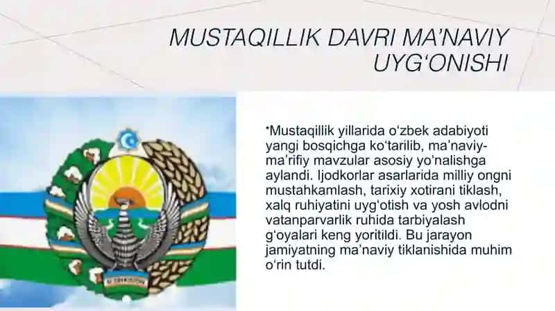 MUSTAQILLIK DAVRI IJODKORLARI ASARLARIDA MA’NAVIY-MA’RIFIY TARBIYA TARG‘IBOTI 2