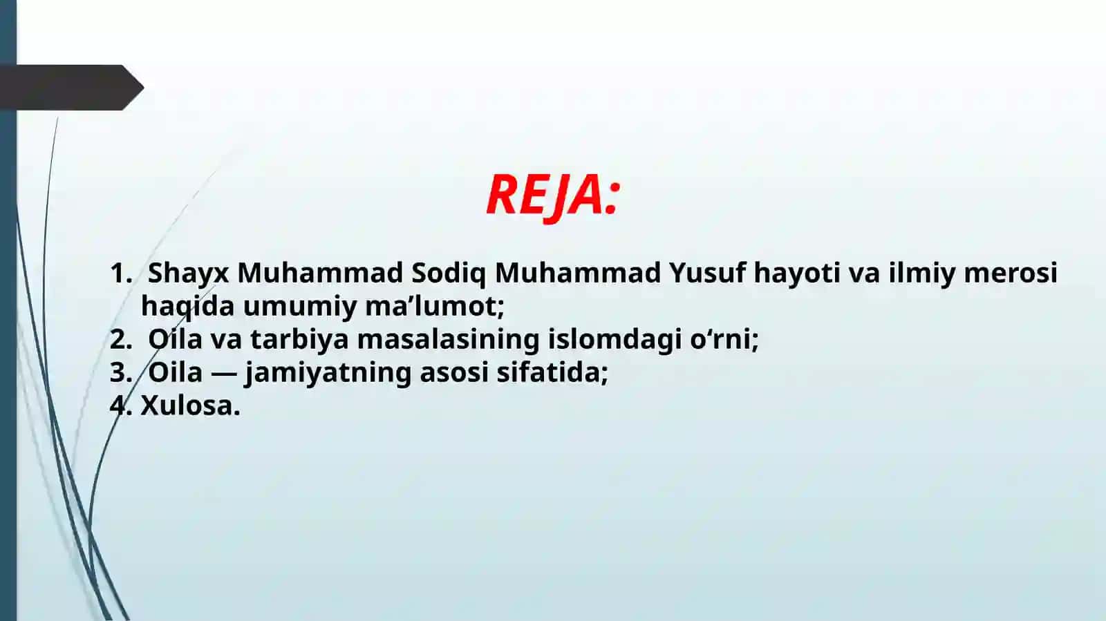 Shayx Muhammad Sodiq Muhammad Yusufning oila tarbiyasi haqidagi qarashlari 2