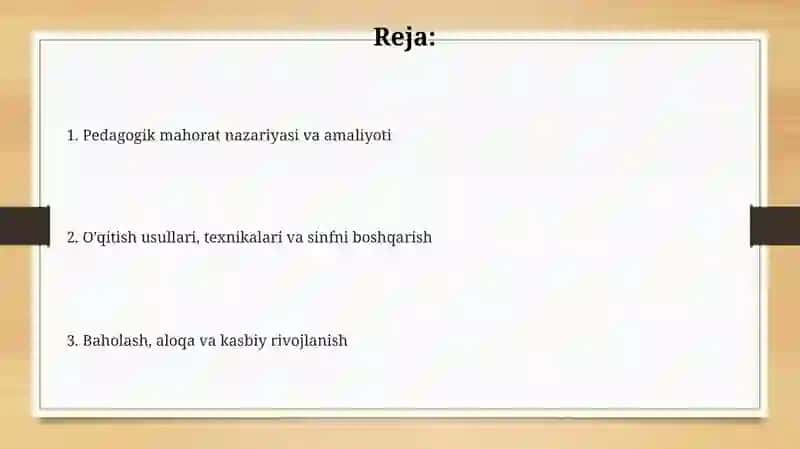Pedagogik mahorat asoslari 2