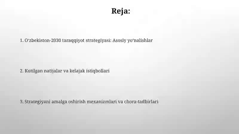 Oʻzbekiston-2030 taraqqiyot strategiyasi 2