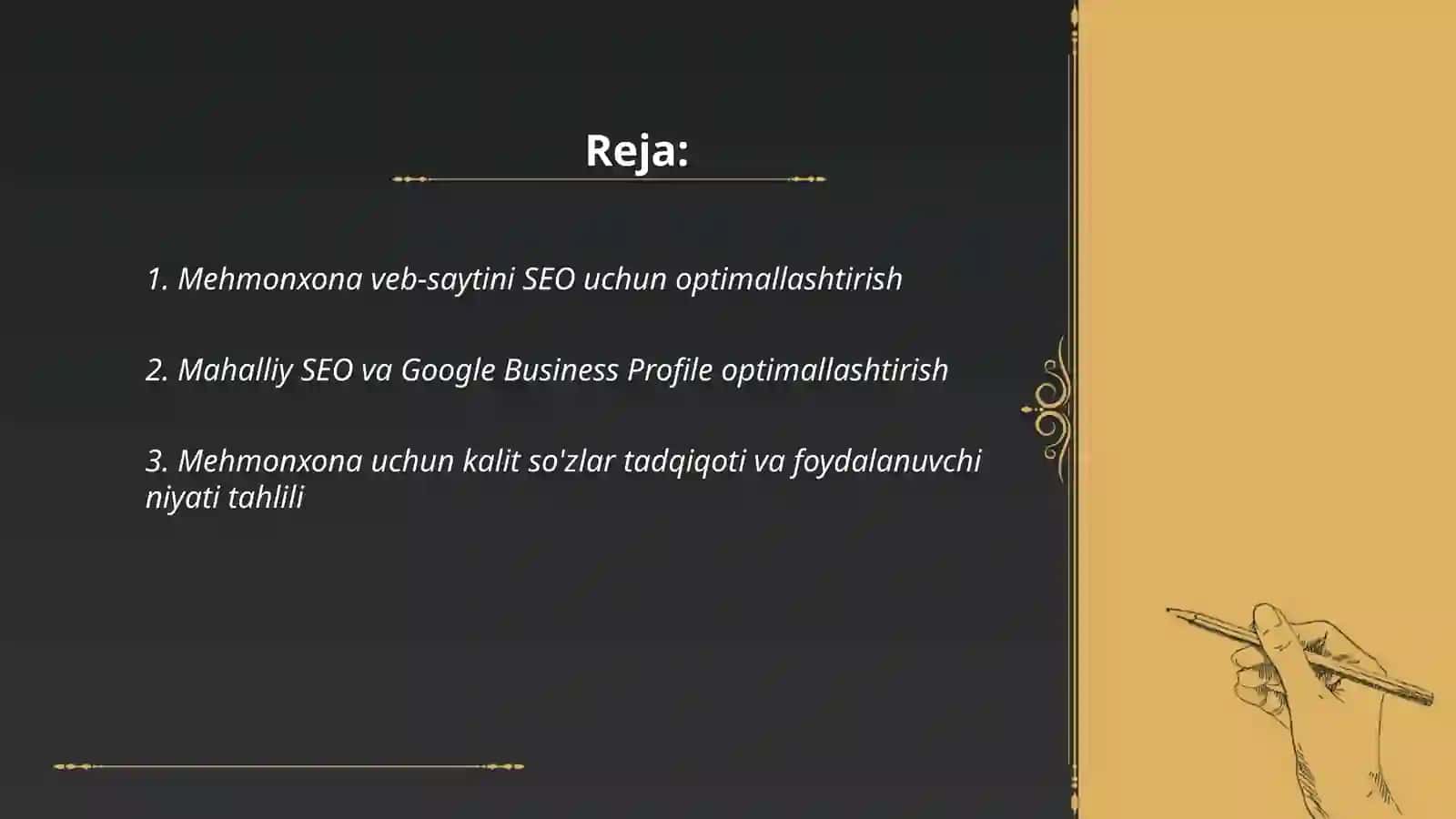 Mehmonxonalar uchun ragamli marketing: SEO va SMM usullari 2