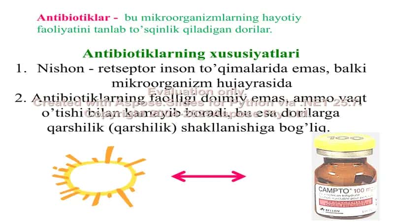 ANTIBIOTIKLAR KLINIK FARMAKOLOGIIYASI 2