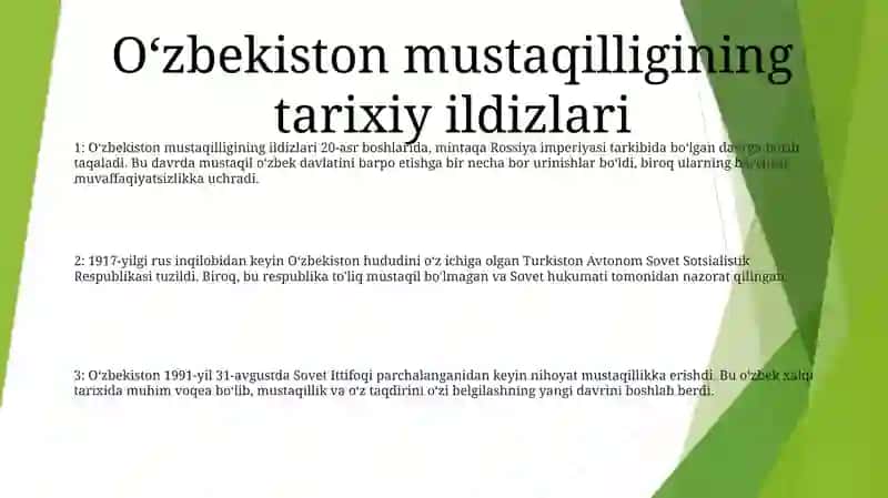 Mustaqil O'Zbekiston Respublikasining Tashkil Topishi Va Uning Tarixiy Ahamiyati 2