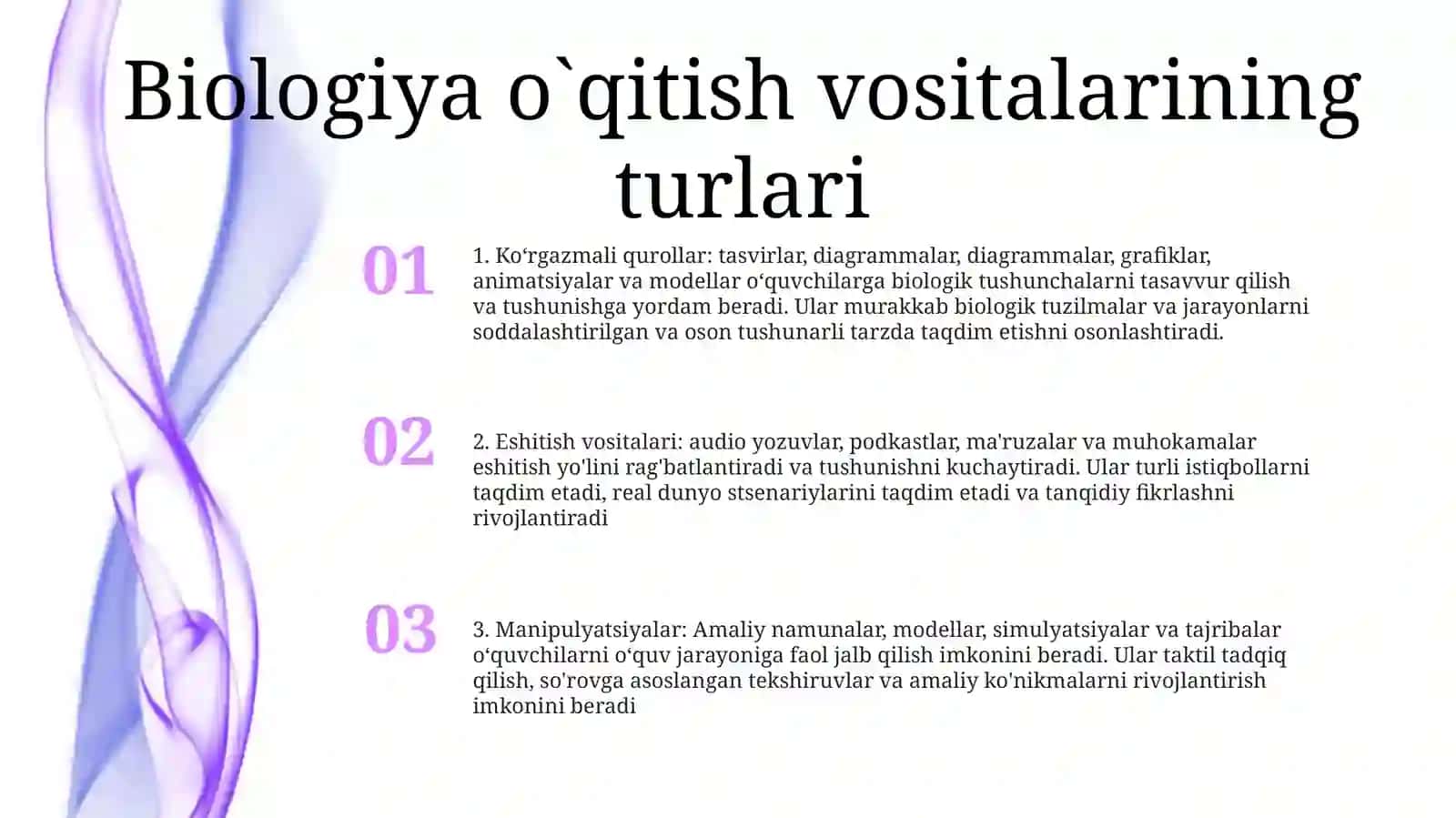 Biologiya OʻQitish Vositalarining Turlari Va Ularning OʻZaro BogʻLiqligi 2