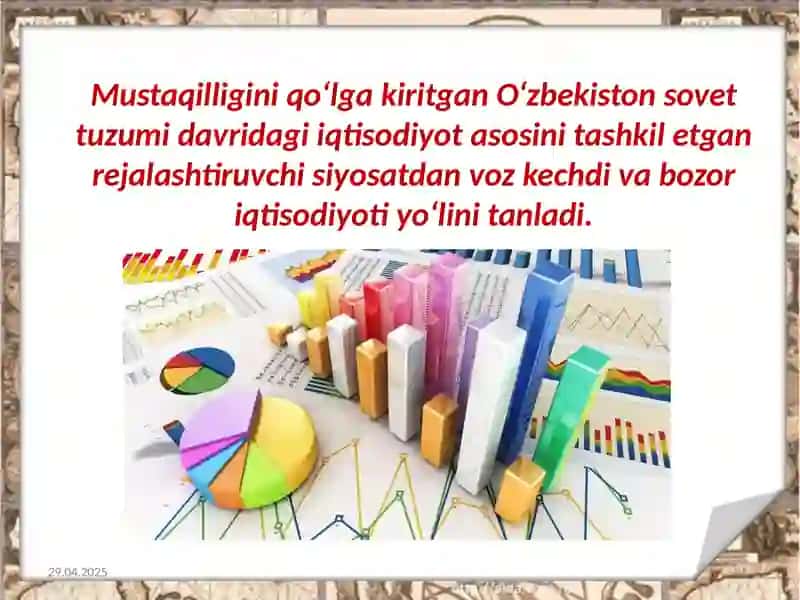 O‘zbek modelining ishlab chiqilishi. Iqtisodiy islohotlarning boshlanishi 2