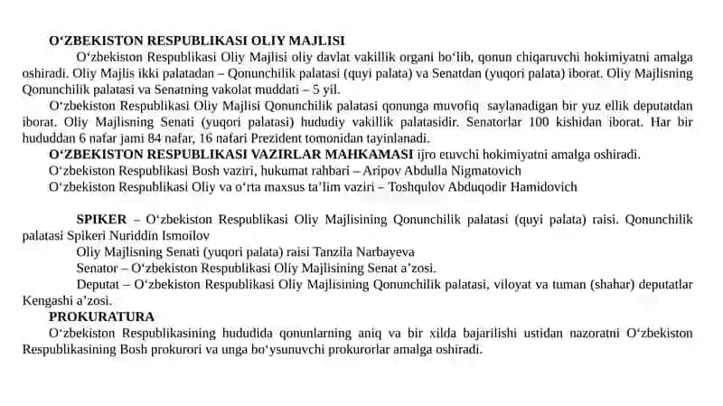 O‘zbekiston Respublikasi Konstitutsiyasi 2