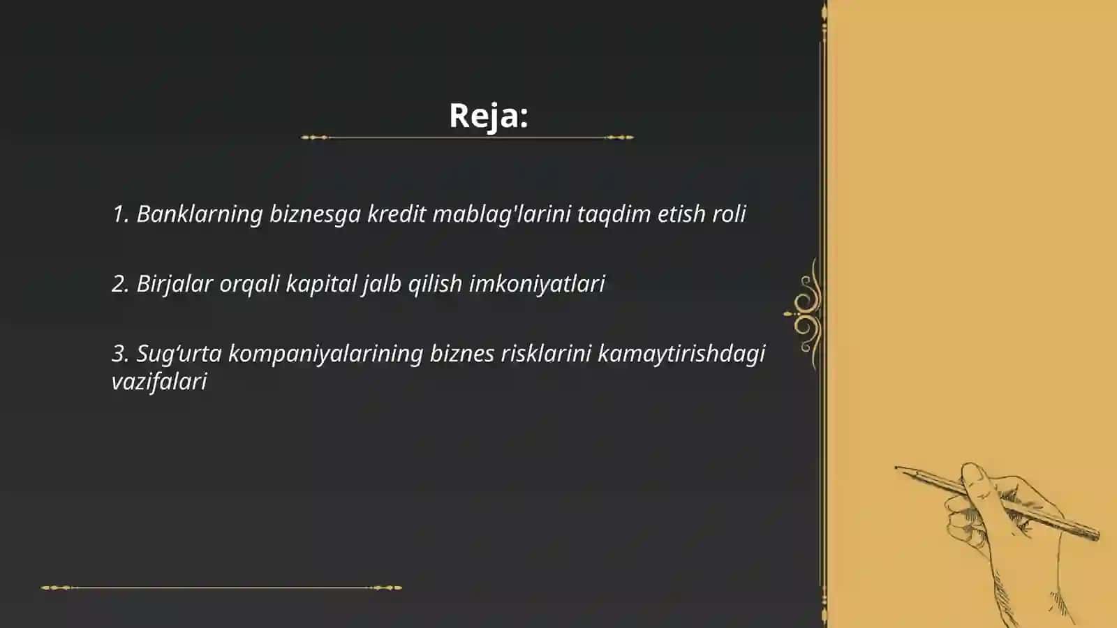 Moliya, soliq va soliqqa tortish, kredit munosabatlari fanidan tayyorlagan mustaqil ishi 2