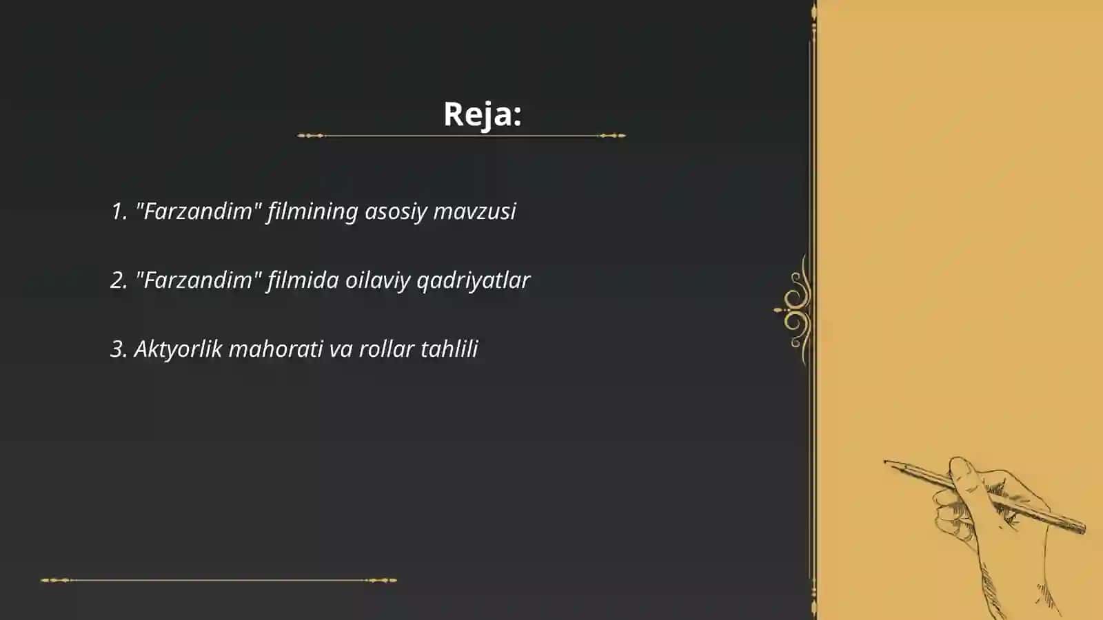 Farzandim filmining asosiy mavzusi 2
