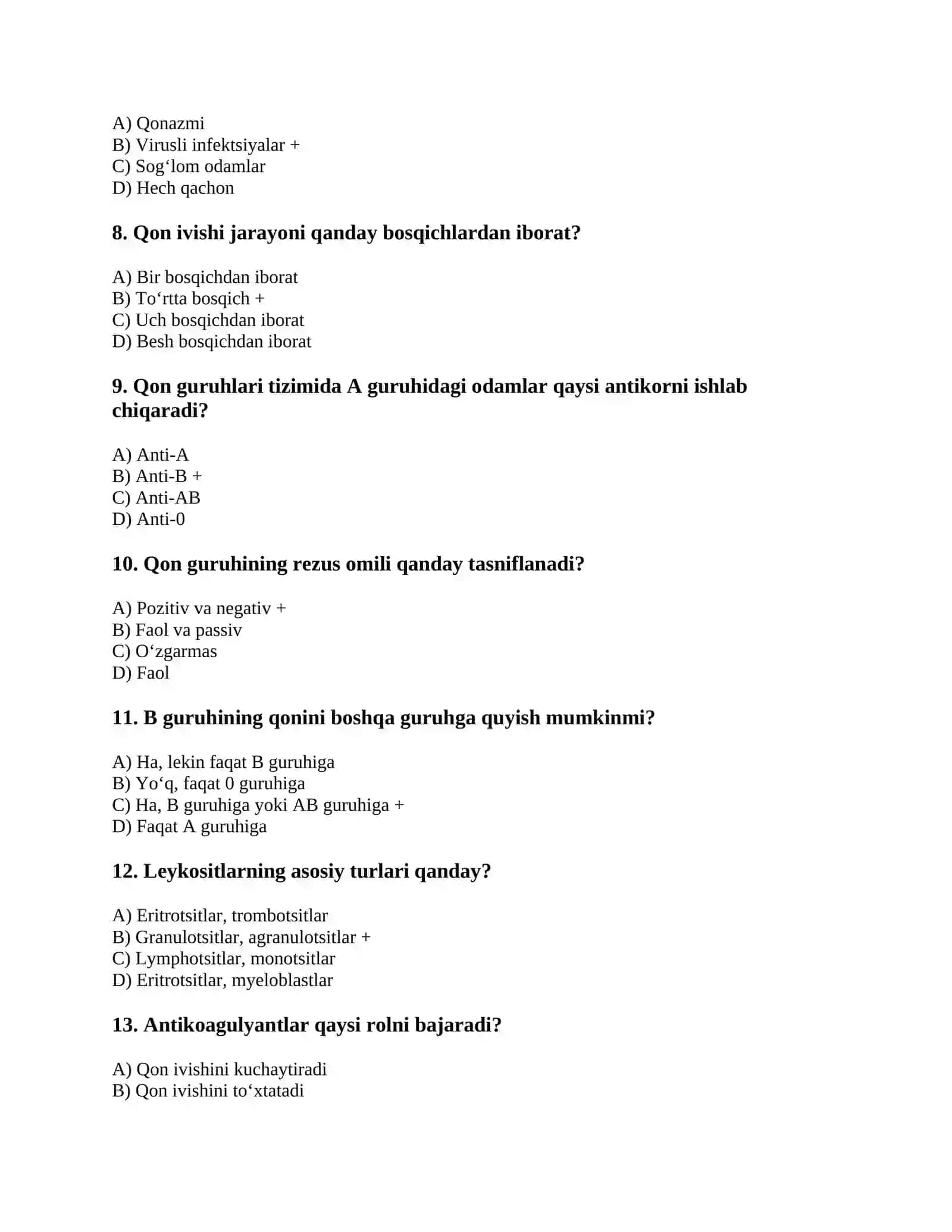 Leykositlar va qon guruhlari 2