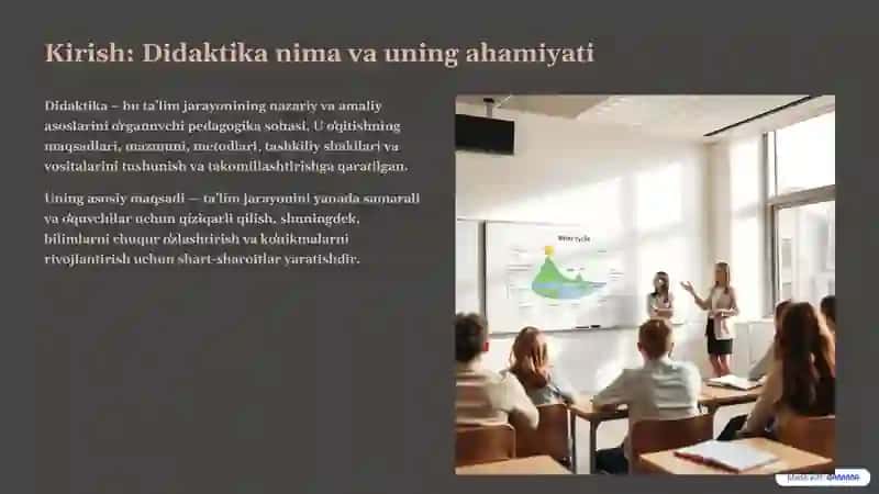 Didaktika-pedagogikaning taʼlim nazariyasi, mazmun, metod va vositalari 2