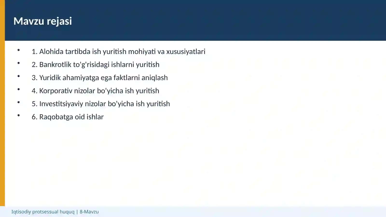 Alohida tartibda ish yuritish 2