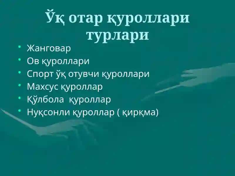 Jangovar oʻqotar qurollar 2