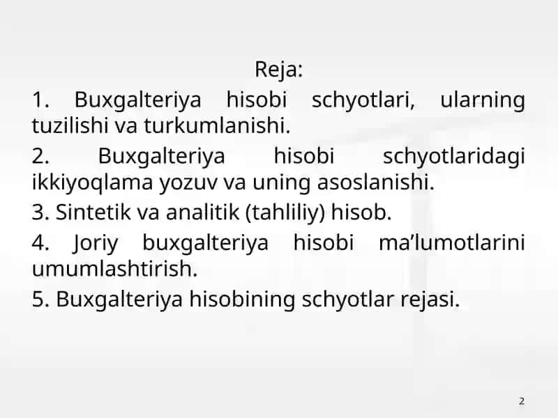 Xo‘jalik operatsiyalarida ikkiyoqlama yozuv 2