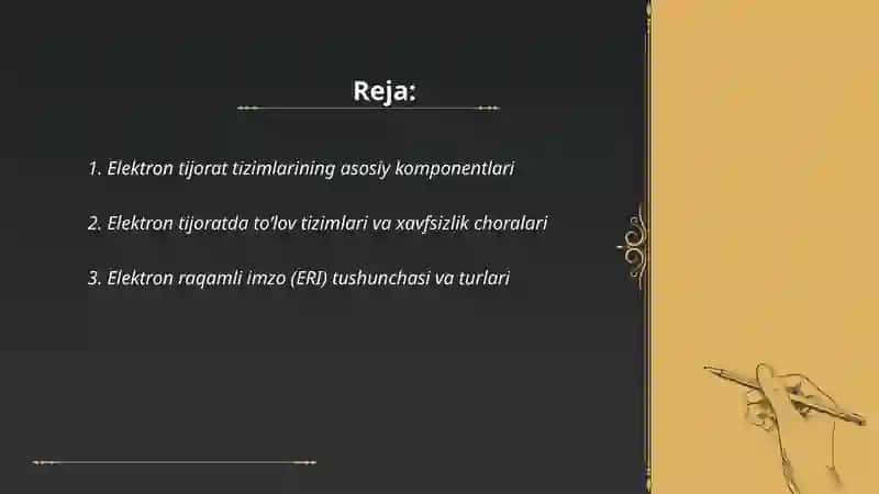 Elektron tijorat tizimlari va elektron raqamli imzo 2