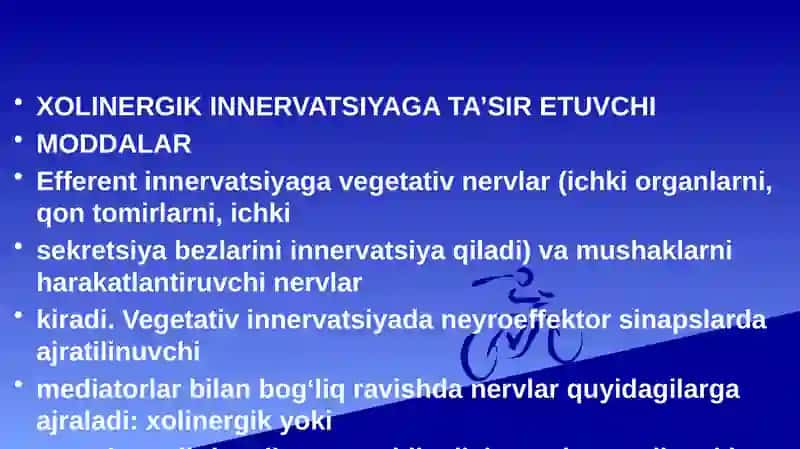 Xolinoretseptorlarga ta'sir etuvchi vositalar 2