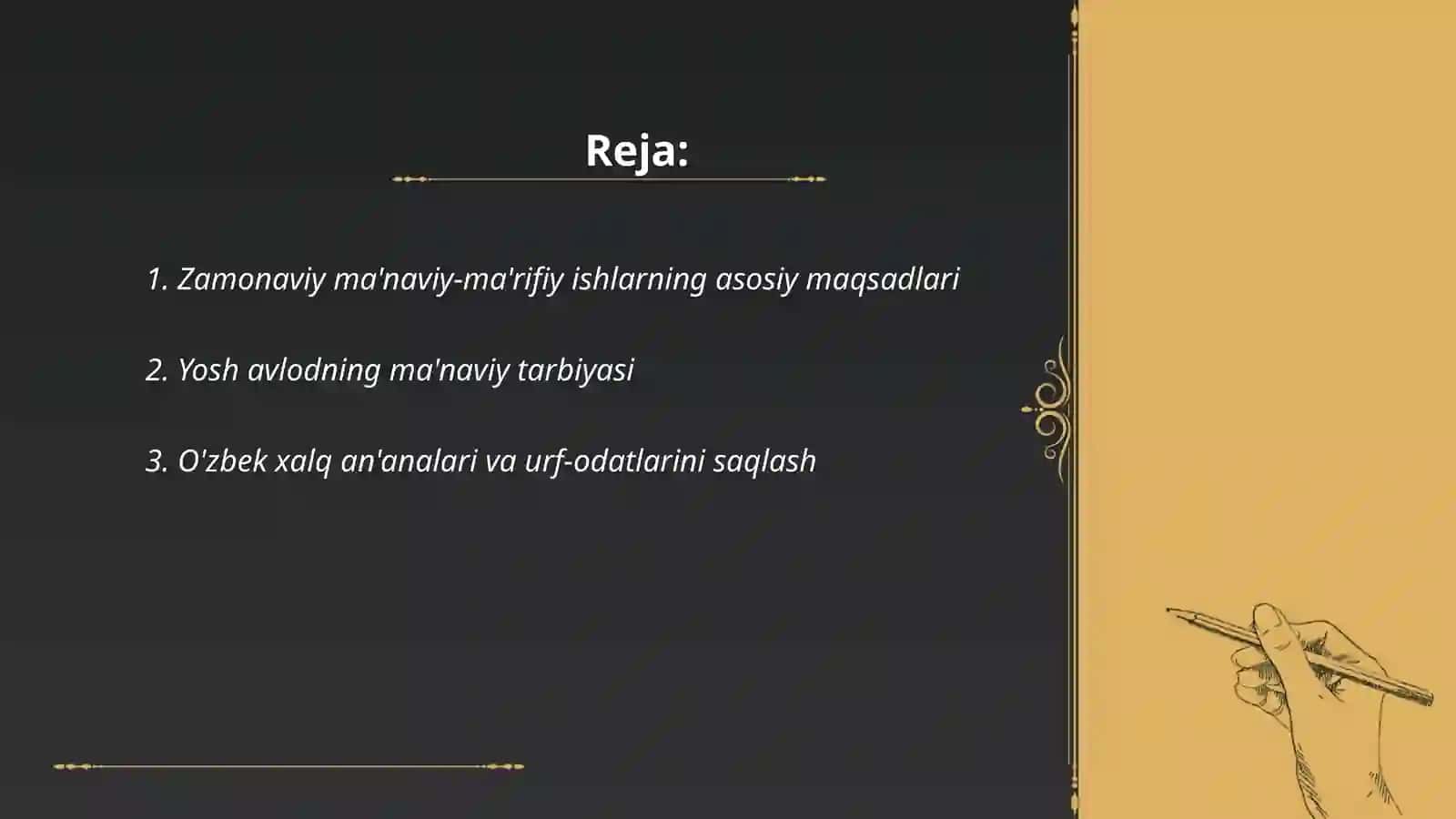 Hozirgi kunda ma’naviy-ma’rifiy ishlarning tashkil etilshining ahamiyati 2