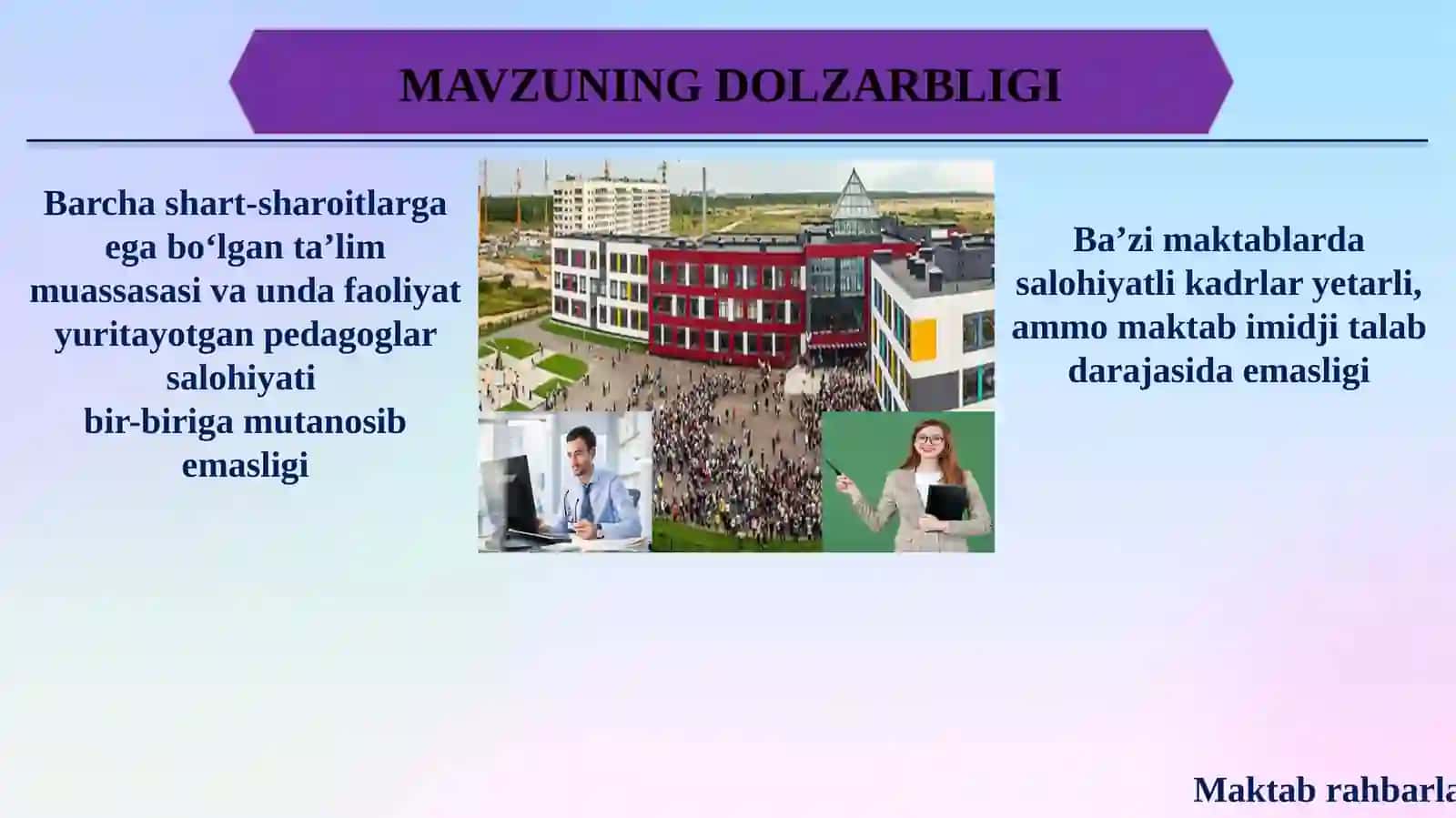 Maktab imidji va ta’lim sifati orasidagi bog‘liqlikni ta’minlash 2