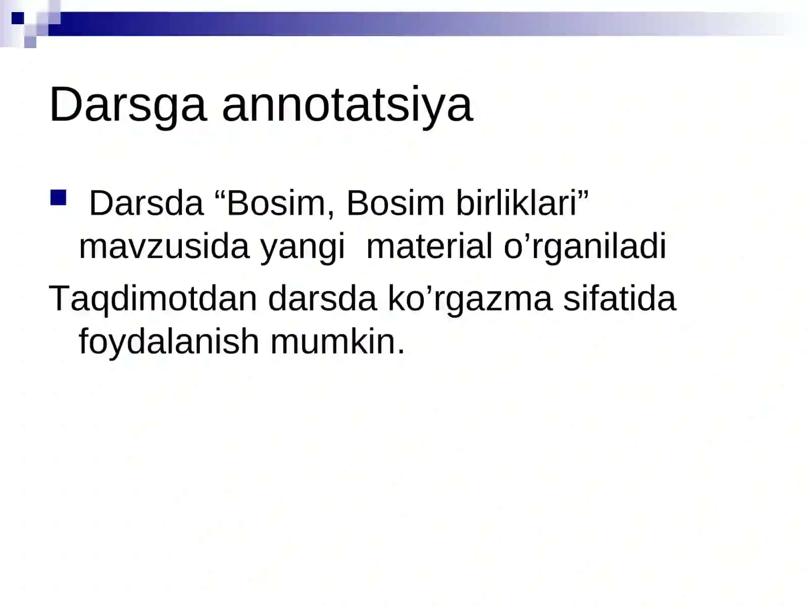 Bosim. Bosim birliklari 2