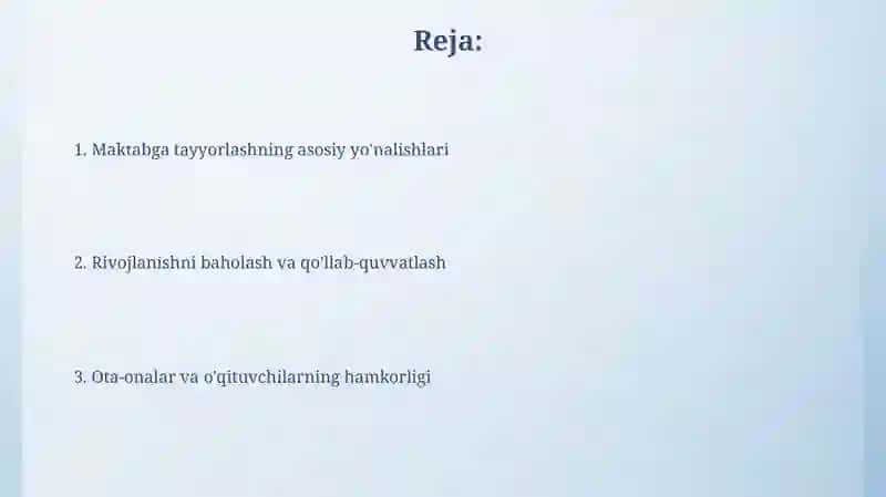 Maktabgacha ta'limning ahamiyati 2