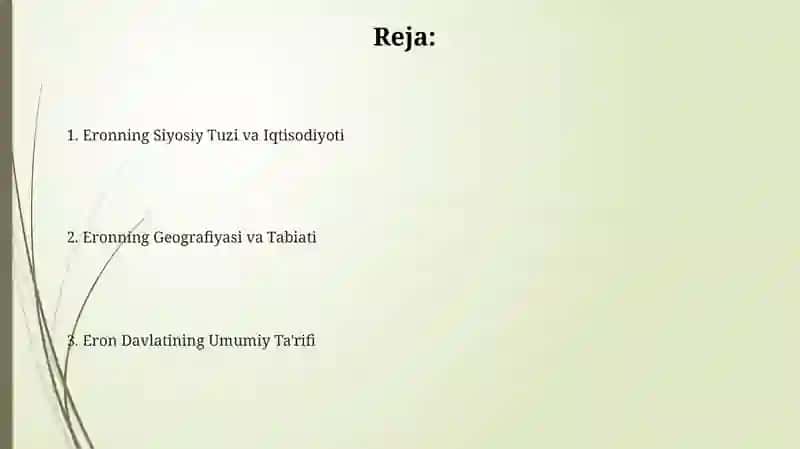Eron mamlakatiga umumiy tavsif 2