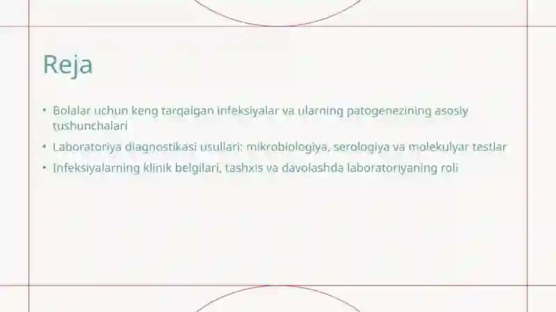 Pediatriya amaliyotda ko‘p uchraydigan infeksiyalar qoʻzgʻatuvchilar patagenez labaratoriya tashxisi 2