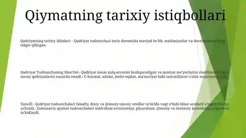 Qadriyat Tushunchasining Man'Osi Va Uning Umumiy Tansifi 2
