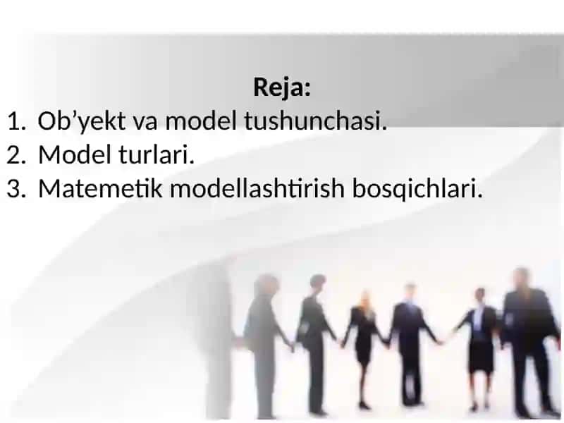 Matematik model va modelashtirish 2