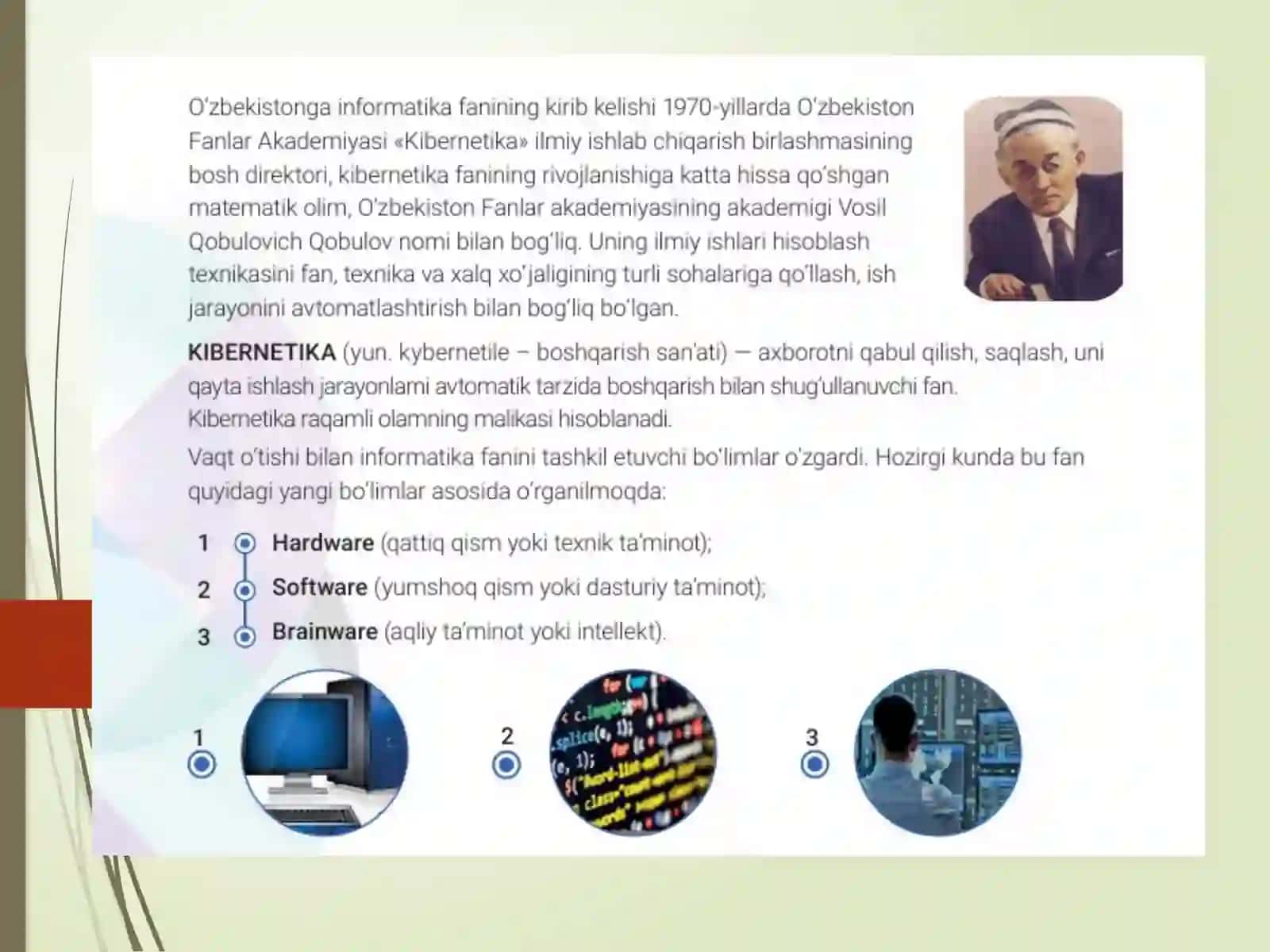 EHmning arifmetik va mantiqiy ishlash prinsiplari 2