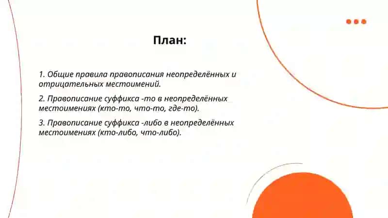 Правописание неопределённых и отрицательных местоимений 2