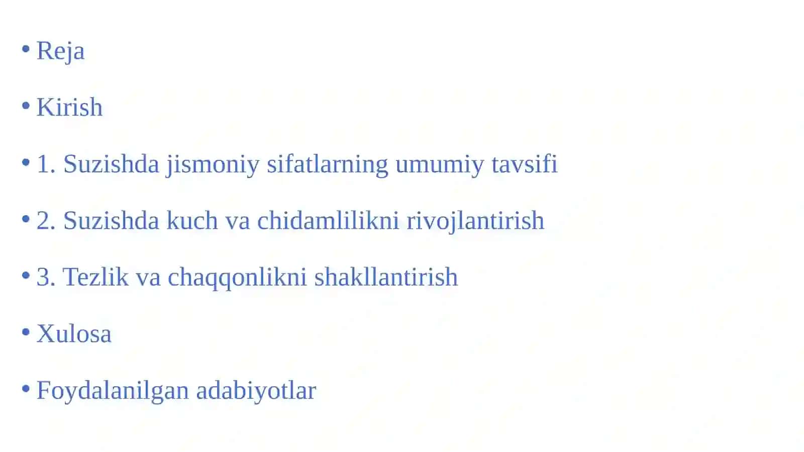 Suzish Sport Turida Jismoniy Sifatlar Tahlili 2