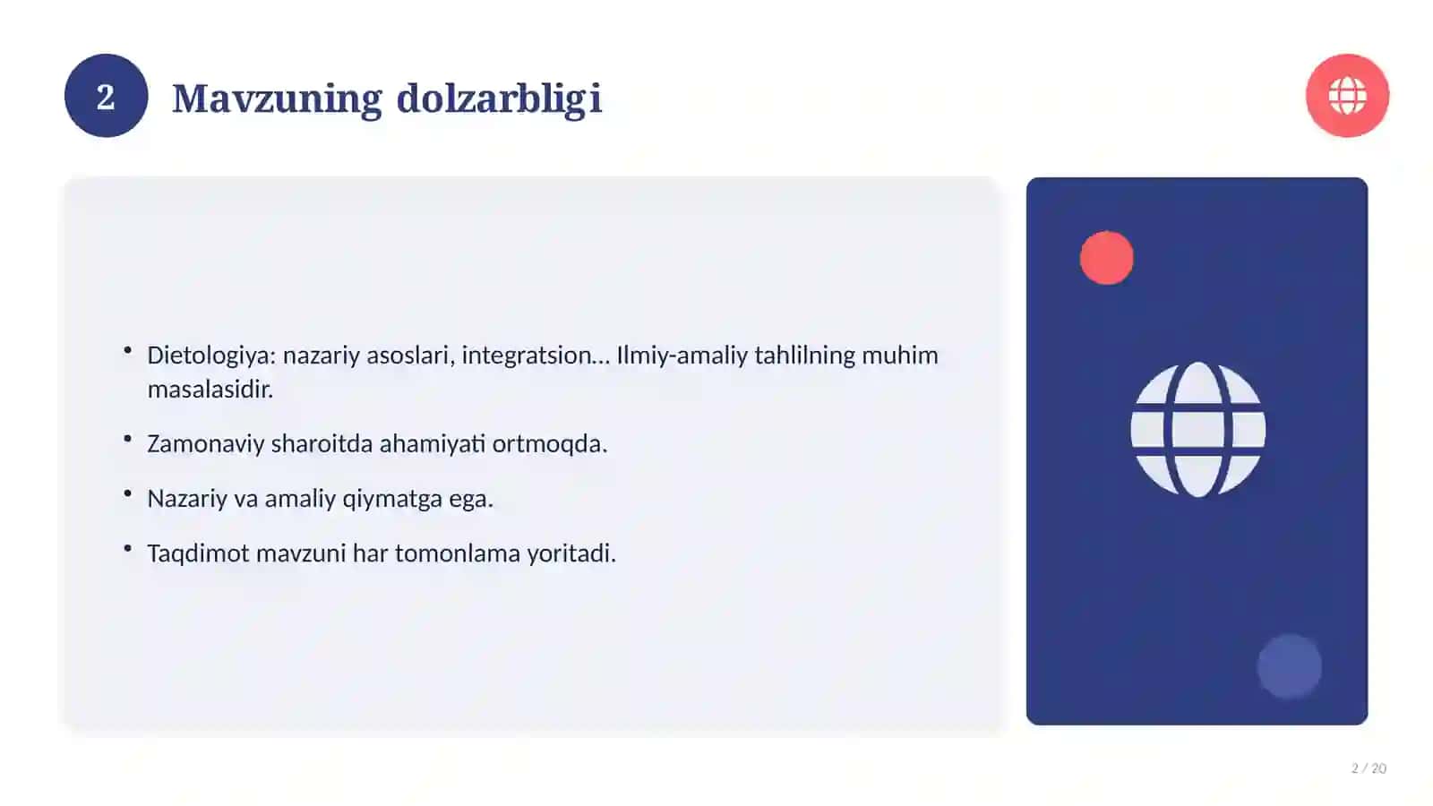 Dietologiya: nazariy asoslari, integratsion yondashuvda (Esse) 2