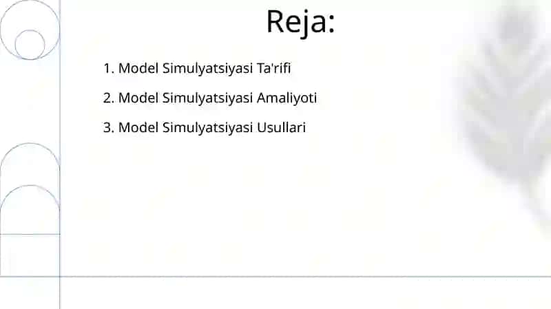 Model vamodellashtirish 2