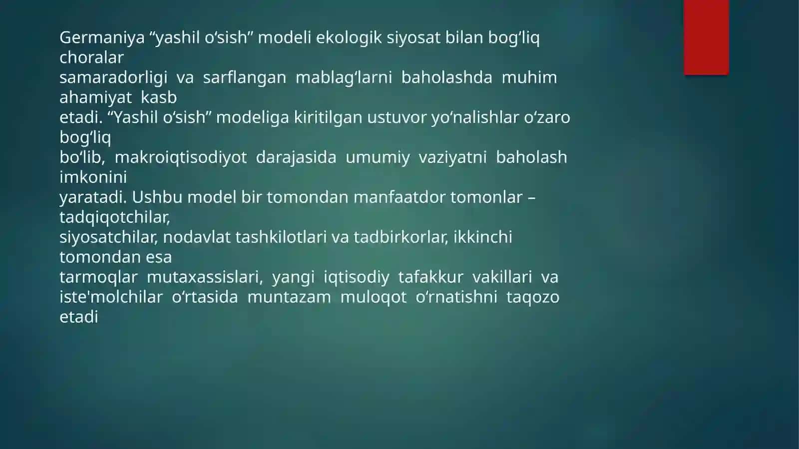 GERMANIYA VA KOREYA RESPUBLIKASIDSA YASHIL IQTISODIYOTGA O’TISH 2