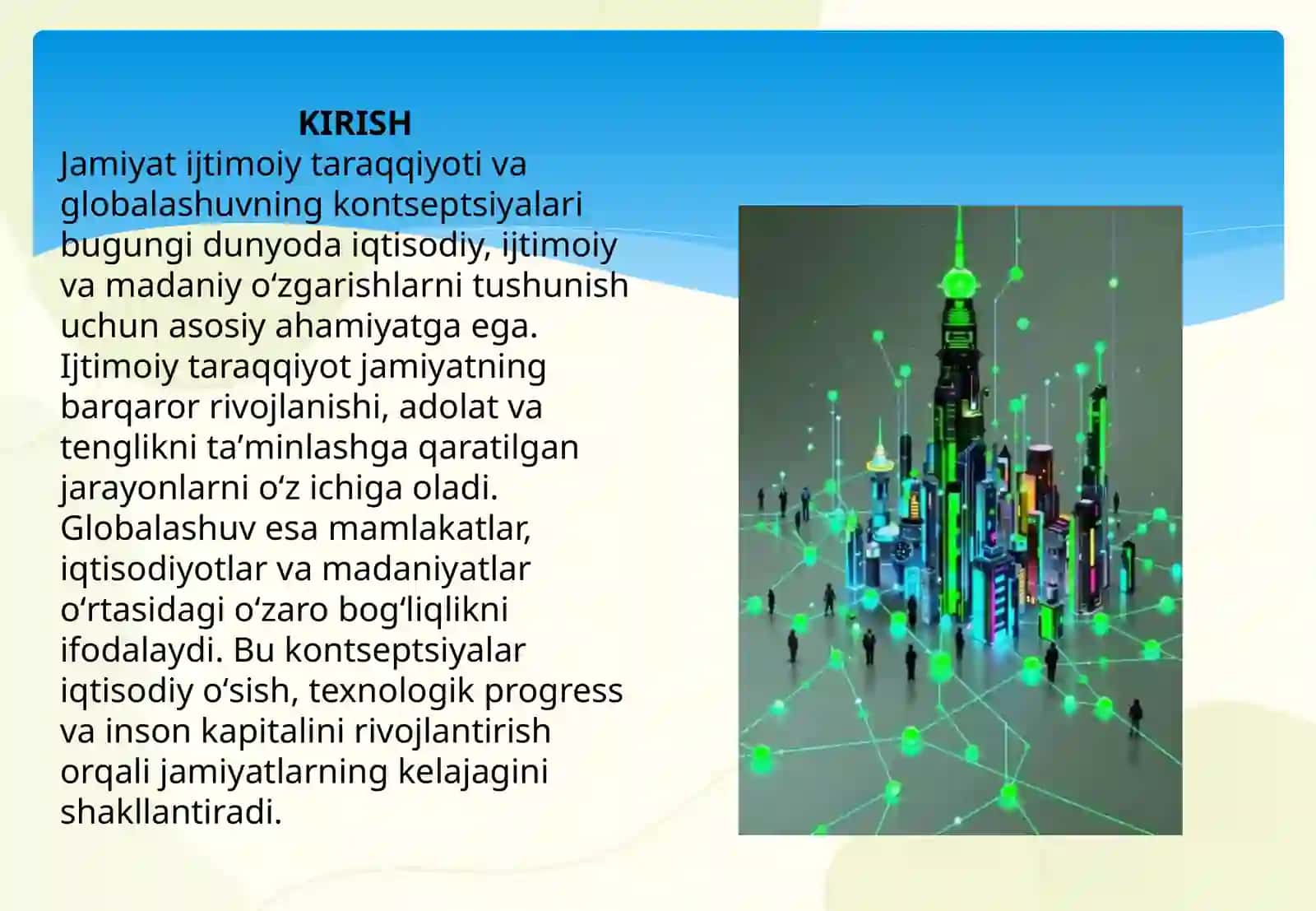Ijtimoiy taraqqiyot va globalashuvning kontseptsiyalari 2