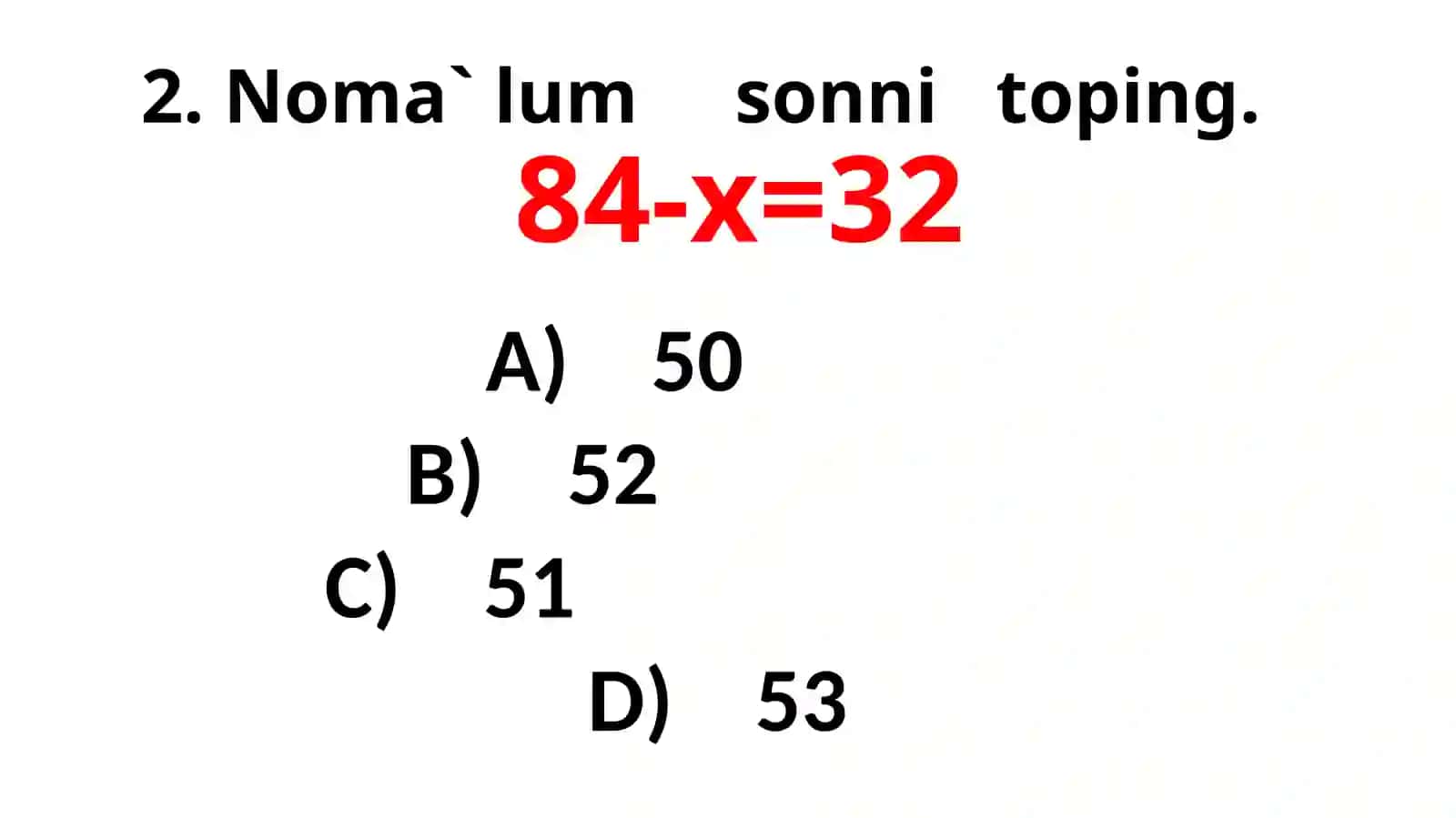 Matematika masalalari 2