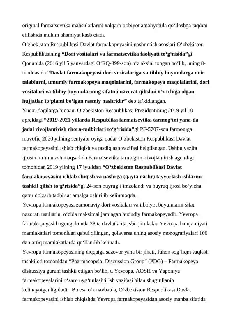 DORI VOSITALARINING SIFATINI BOSHQARISH 2