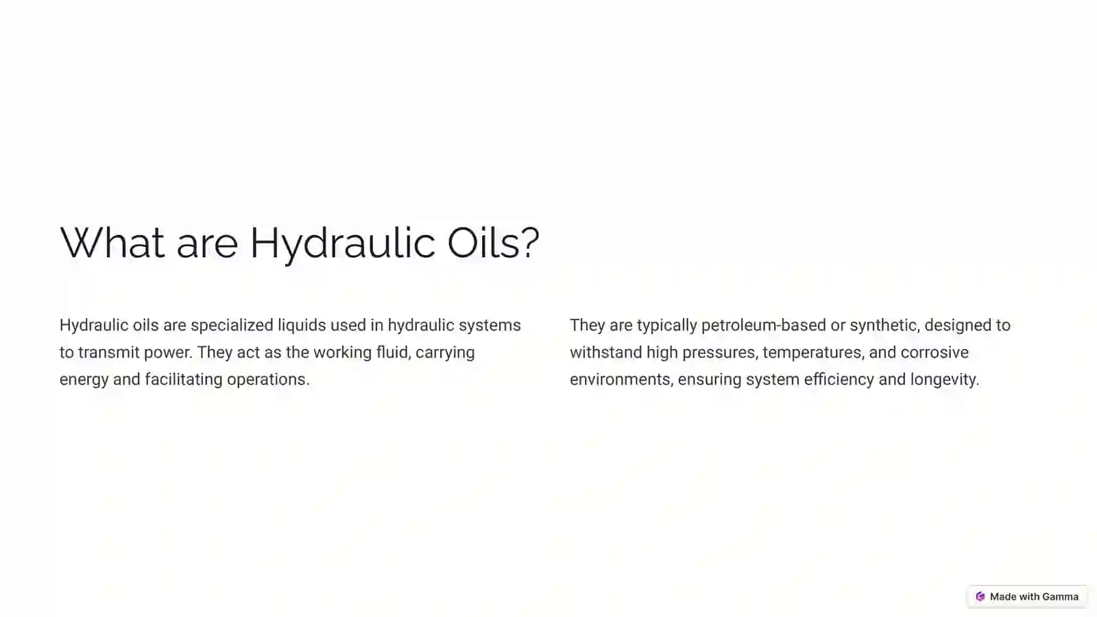 Special Liquids Hydraulic Oils 2
