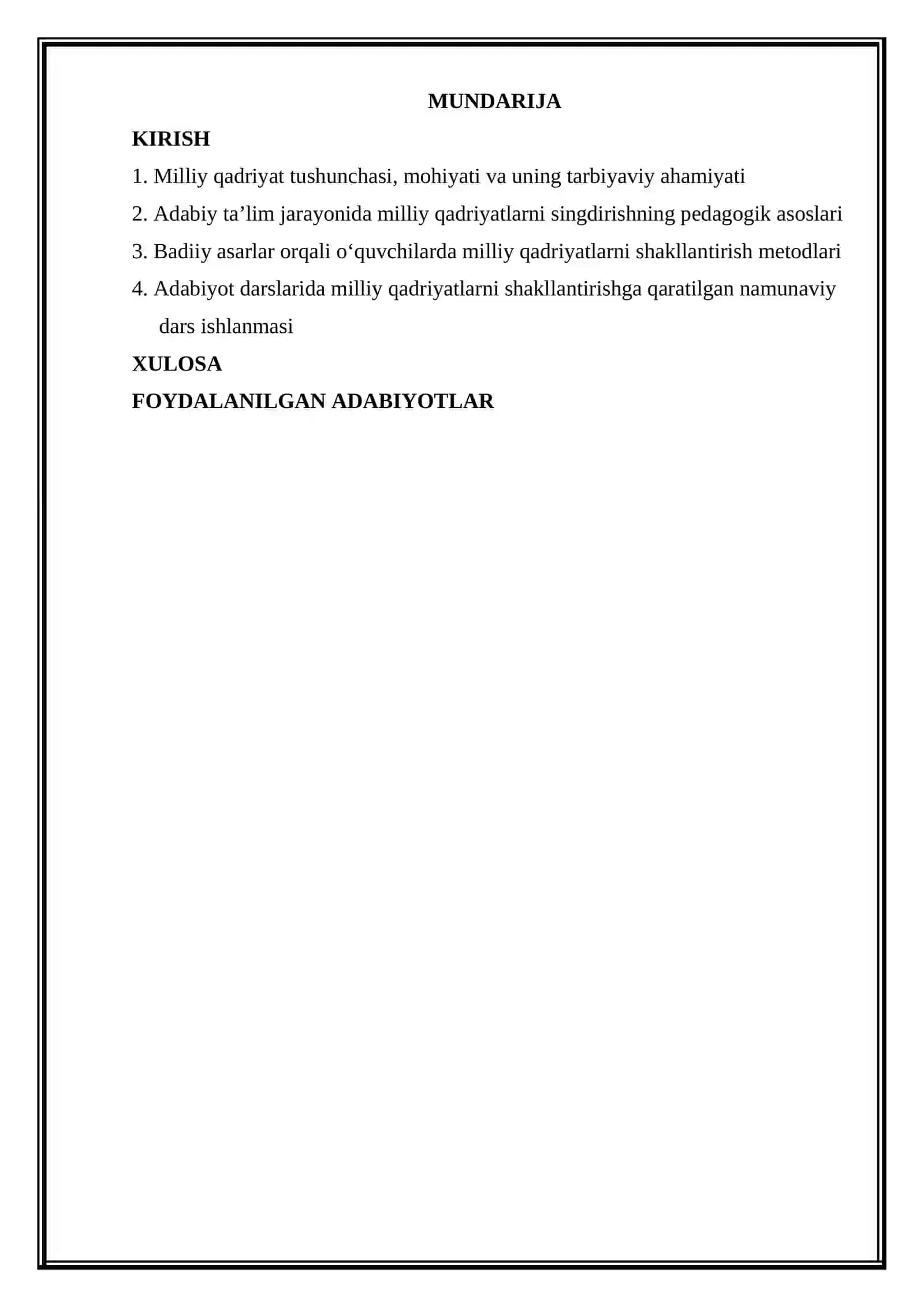 Adabiy ta'limda milliy qadryatlarning o'rni 2