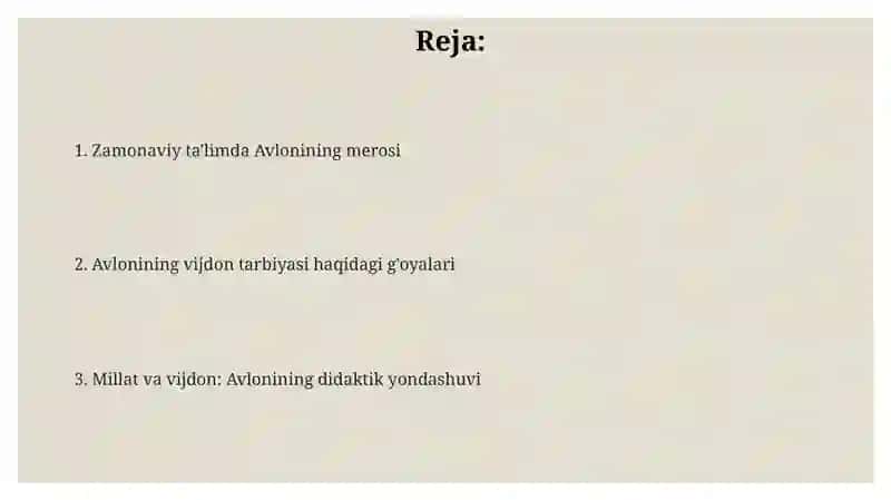 Abdulla Avloniy asarlaridan vijdon tarbiyasi masalalari 2