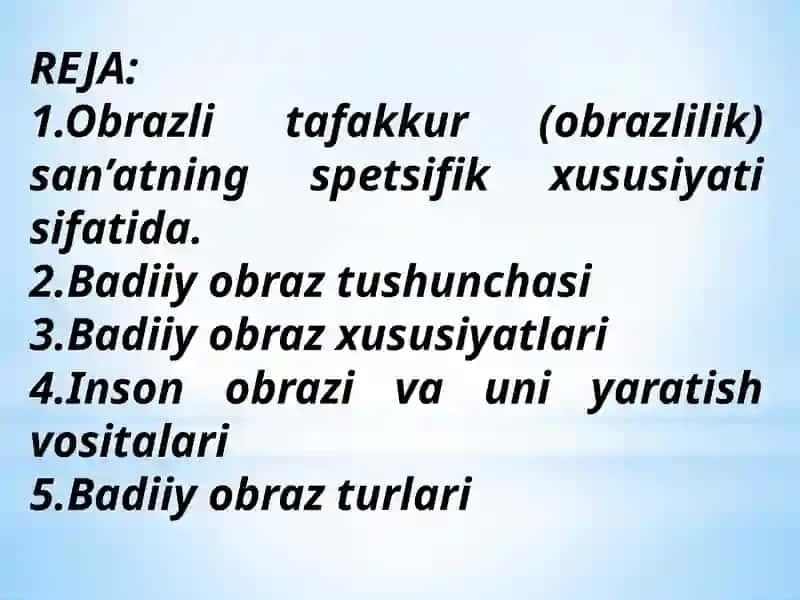 Badiiy obraz va obrazlilik 2